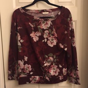 Floral print sweater